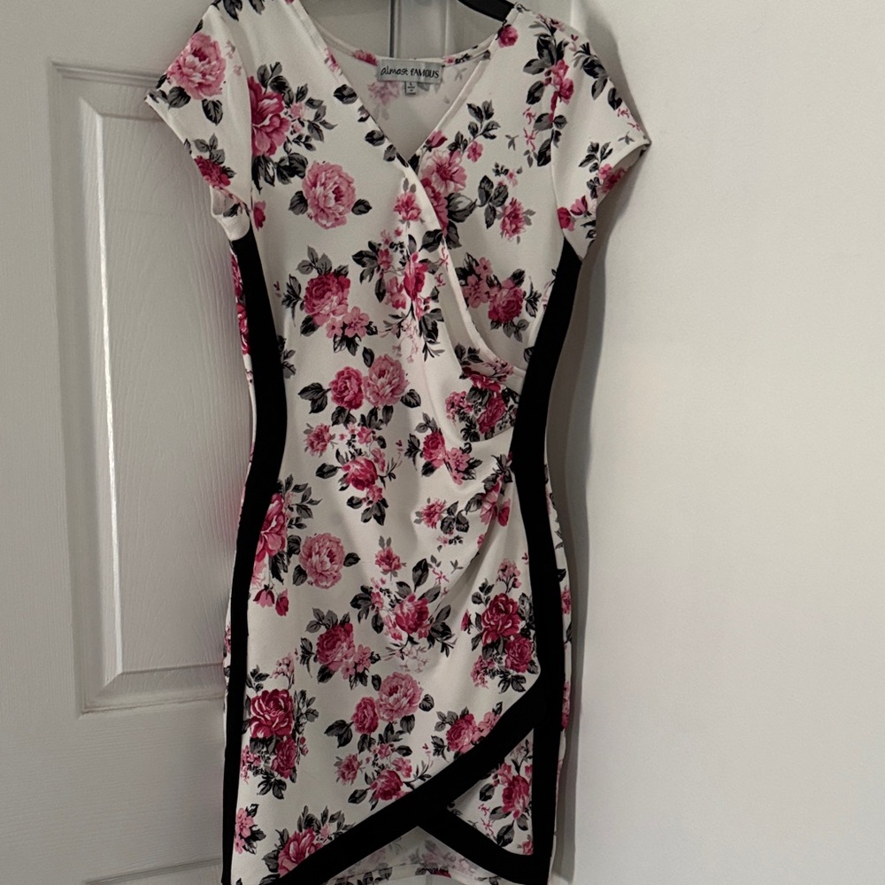 Almost Famous White and Pink Floral Mini Dress
